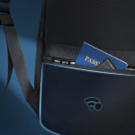 Sac à dos extensible en tissu recyclé avec zip Duo‑Zipper 16” couleur noir