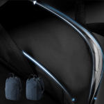 Sac à dos extensible en tissu recyclé avec zip Duo‑Zipper 16” couleur noir