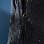 Sac à dos extensible en tissu recyclé avec zip Duo‑Zipper 16” couleur noir