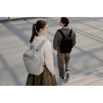 Sac à dos extensible en tissu recyclé avec zip Duo‑Zipper 16” couleur noir vue d'ambience 3