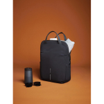 Sac à dos extensible en tissu recyclé avec zip Duo‑Zipper 16” couleur noir vue d'ambiance 4