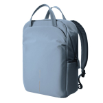 Sac à dos extensible en tissu recyclé avec zip Duo‑Zipper 16” couleur bleu troisième vue