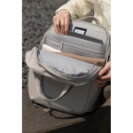 Sac à dos extensible en tissu recyclé avec zip Duo‑Zipper 16” couleur gris