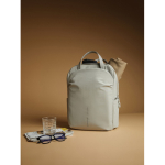 Sac à dos extensible en tissu recyclé avec zip Duo‑Zipper 16” couleur gris