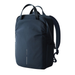 Sac à dos extensible en tissu recyclé avec zip Duo‑Zipper 16” couleur bleu marine troisième vue
