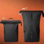 Sac à dos urbain imperméable avec fixation pour vélo et antivol 16” couleur noir