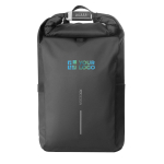 Sac à dos urbain imperméable avec fixation pour vélo et antivol 16” couleur noir avec zone d'impression