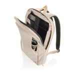 Sac à dos ultra‑fin en RPET au design extensible 15,6” couleur beige septième vue