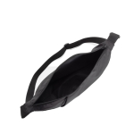 Sac bandoulière XL en RPET avec poche extérieure et sangle ajustable couleur noir quatrième vue