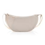 Sac bandoulière XL en RPET avec poche extérieure et sangle ajustable couleur beige