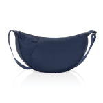 Sac bandoulière XL en RPET avec poche extérieure et sangle ajustable couleur bleu marine