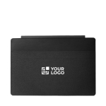 Housse d’ordinateur recyclée avec support inclinable de 4 cm 14” couleur noir avec zone d'impression