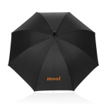 Parapluie premium en RPET ouverture automatique Ø130 Swiss Peak couleur noir vue avec logo
