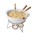 Fondue au fromage en céramique chauffée à la bougie 750 ml Boska couleur blanc deuxième vue