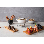 Fondue au fromage en céramique chauffée à la bougie 750 ml Boska couleur blanc