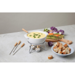 Fondue au fromage en céramique chauffée à la bougie 750 ml Boska couleur blanc