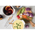 Fondue au fromage en céramique chauffée à la bougie 750 ml Boska couleur blanc