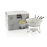 Fondue au fromage en céramique chauffée à la bougie 750 ml Boska couleur blanc vue avec boîte
