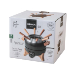 Fondue électrique avec contrôle précis pour 8 personnes Boska couleur noir vue avec boîte