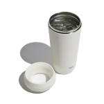 Tasse thermos en acier recyclé avec couvercle 360°, 354 ml Topl To Go couleur blanc deuxième vue
