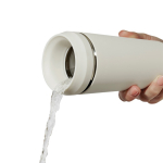 Tasse thermos en acier recyclé avec couvercle 360°, 354 ml Topl To Go couleur blanc troisième vue