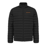 Doudoune homme en polyester recyclé 70 g/m² IQONIQ Maiko couleur noir vue avec logo