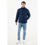 Doudoune homme en polyester recyclé 70 g/m² IQONIQ Maiko couleur bleu marine deuxième vue avec modèle