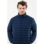 Doudoune homme en polyester recyclé 70 g/m² IQONIQ Maiko couleur bleu marine cinquième vue avec modèle