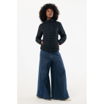 Doudoune femme en polyester recyclé 70 g/m² IQONIQ Maiko couleur noir deuxième vue avec modèle