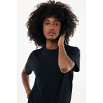 T‑shirt unisexe en coton recyclé 220 g/m² IQONIQ Nikko couleur noir cinquième vue avec modèle