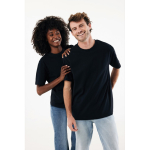 T‑shirt unisexe en coton recyclé 220 g/m² IQONIQ Nikko couleur noir