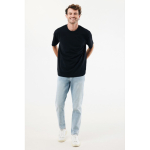 T‑shirt unisexe en coton recyclé 220 g/m² IQONIQ Nikko couleur noir