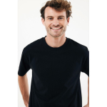 T‑shirt unisexe en coton recyclé 220 g/m² IQONIQ Nikko couleur noir
