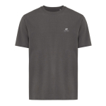 T‑shirt unisexe en coton recyclé 220 g/m² IQONIQ Nikko couleur argenté mat vue avec logo