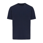 T‑shirt unisexe en coton recyclé 220 g/m² IQONIQ Nikko couleur bleu marine