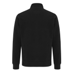 Pull demi‑zip en coton recyclé 300 g/m² Iqoniq Elgon couleur noir deuxième vue