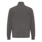 Pull demi‑zip en coton recyclé 300 g/m² Iqoniq Elgon couleur argenté mat deuxième vue