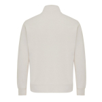 Pull demi‑zip en coton recyclé 300 g/m² Iqoniq Elgon couleur champagne deuxième vue