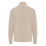 Pull demi‑zip en coton recyclé 300 g/m² Iqoniq Elgon couleur camel deuxième vue