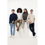Pull demi‑zip en coton recyclé 300 g/m² Iqoniq Elgon couleur bleu marine