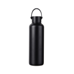 Gourde isotherme en acier inoxydable recyclé avec anse 600 ml couleur noir