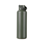 Gourde isotherme en acier inoxydable recyclé avec anse 600 ml couleur vert troisième vue