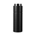 Gourde isotherme en acier recyclé avec anse et double ouverture 600 ml couleur noir sixième vue