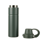 Gourde isotherme en acier recyclé avec anse et double ouverture 600 ml couleur vert cinquième vue