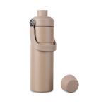 Gourde isotherme en acier recyclé avec anse et double ouverture 600 ml couleur ivoire quatrième vue