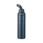 Gourde isotherme en acier recyclé avec anse et double ouverture 600 ml couleur bleu marine deuxième vue