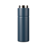 Gourde isotherme en acier recyclé avec anse et double ouverture 600 ml couleur bleu marine sixième vue