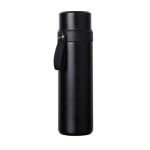 Thermos en acier inoxydable recyclé avec anse de transport 750 ml couleur noir