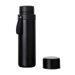 Thermos en acier inoxydable recyclé avec anse de transport 750 ml couleur noir deuxième vue