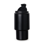 Tasse à emporter en acier recyclé avec couvercle rabattable 350 ml couleur noir quatrième vue